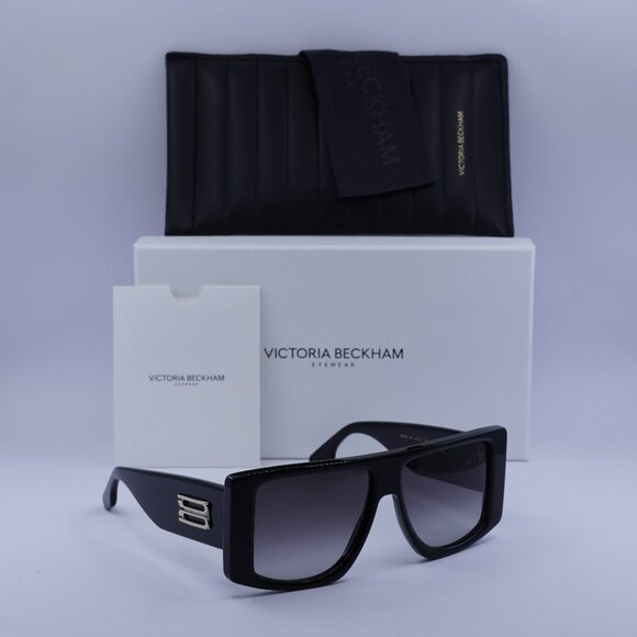 Victoria Beckham VB678S 001 Square Sunglasses – Black/Grey Gradient - Picture 1 of 9